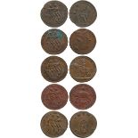 BRITISH TOKENS, 18th Century Tokens, England, Middlesex, Spence, Copper Farthing (5), obv Adam and