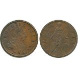 BRITISH COINS, George III, Copper Pattern Halfpenny, 1788, struck on a 37mm flan, by Pingo, laureate