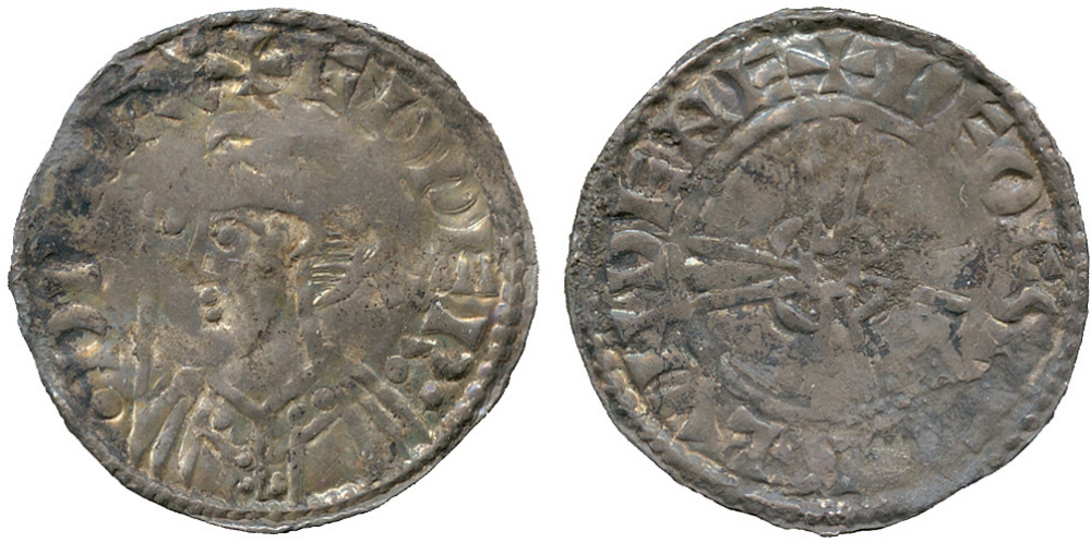 BRITISH COINS, Anglo-Saxon, Edward the Confessor, Silver Penny, Expanding Cross type (1050-1053),