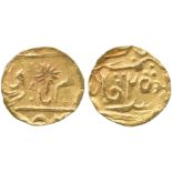 INDIAN COINS, PRINCELY STATES, Imitative Gold Coin, 6.27g, in the style of Chhatarpur, crude