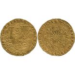 BRITISH COINS, Elizabeth I, Fine Gold Rose Noble or Ship Ryal, struck in 23? carat gold to 120 grain