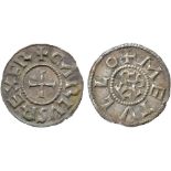 WORLD COINS, FRANCE, Carolingian, Charles the Bald (840-877), Silver Denier, Melle mint, +CARLVS REX