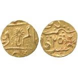 INDIAN COINS, PRINCELY STATES, Imitative Gold Coin, 6.23g, in the style of Chhatarpur, crude