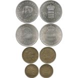 WORLD COINS, MONACO, Miscellaneous Silver, Cupro-Nickel and base metal coins including 50-Centimes