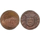 BRITISH TOKENS, 18th Century Tokens, England,  Middlesex, Skidmore, Copper Halfpenny mule, obv St