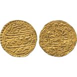ISLAMIC COINS, SAFAVID, Tahmasp II (1135-1145h), Gold Ashrafi, Tabriz 1136h, 3.46g (A 2688).
