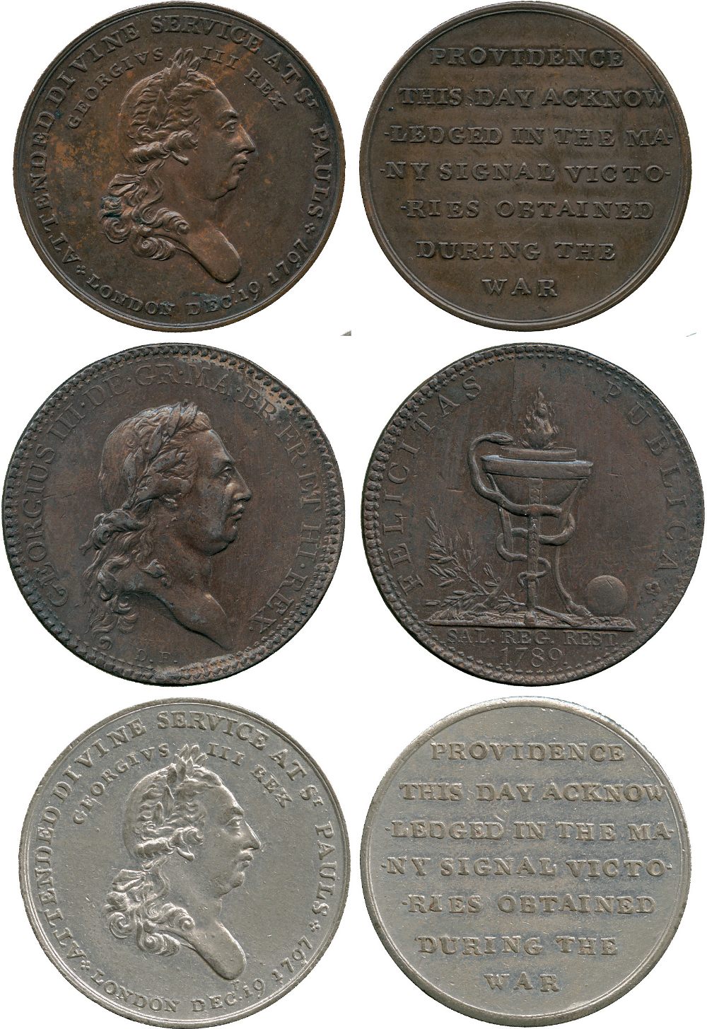 BRITISH TOKENS, 18th Century Tokens, England,  Middlesex, National Series, George III, Copper