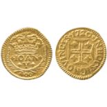 WORLD COINS, PORTUGAL, Joao V (1706-1750), Gold 400-Reis, 1720, crowned king’s name, rev cross