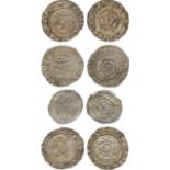 BRITISH COINS, James I, Silver Pennies (3), second coinage, initial mark coronet (1607-1609), and