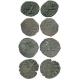 WORLD COINS, CRUSADERS, Sicily, Messina, Roger II (1130-1154), Æ Follaro, bust, rev cross with