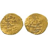 INDIAN COINS, MUGHAL, Akbar, Gold ¼-Ashrafi, Badakhshan, date unclear, [97]2h(?), 0.91g (KM 100.