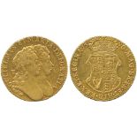 BRITISH COINS, William & Mary, Gold Guinea, 1690, conjoined busts right, rev crowned quartered