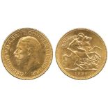 G BRITISH COINS, George V, Gold Sovereign, 1930, Melbourne mint (Australia), second smaller head