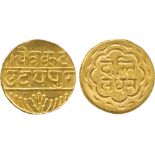 G INDIAN COINS, PRINCELY STATES, Mewar, Gold Mohur, Udaipur, undated (1858-1920 AD), 10.93g (KM
