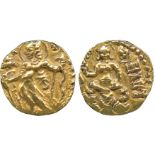 INDIAN COINS, GUPTA, Kumaragupta I (c.414-455 AD), Gold Dinar, archer type, king standing nimbate