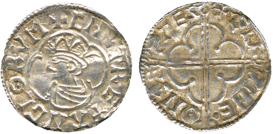 BRITISH COINS, Anglo-Saxon, Canute, Silver Penny, Quatrefoil type (c.1017-1023), Shaftesbury mint,