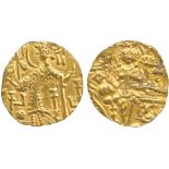 INDIAN COINS, POST-GUPTA & MEDIÆVAL, Kidara (c.360-380 AD), Gold Dinar, king standing facing, head