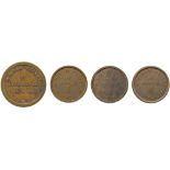 INDIAN COINS, MISCELLANEOUS, Victoria, Copper Rupee Weights (4), with the following inscriptions: