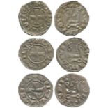 WORLD COINS, CRUSADERS, Athens, Guy II de la Roche, Billon Deniers tournois (3), GVI DVXŒATeNeS