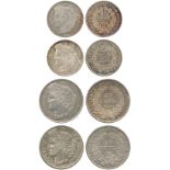 WORLD COINS, FRANCE, Second Republic, Silver 20-Centimes Cérès (2), 1850-A, 1851-A, 50-Centimes