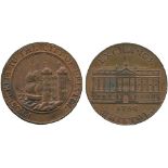 BRITISH TOKENS, 18th Century Tokens, England,  Somersetshire, Bristol, Copper Halfpenny 1796, obv