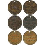 BRITISH TOKENS, 19th Century Tokens, Checks, Cornwall, Penzance, H S & B, Albert Stores, Brass Check