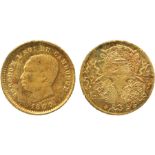 G WORLD COINS, CAMBODIA, Norodom I (1860-1904), Gold Restrike 50-Centimes, 1860, restrike from rusty
