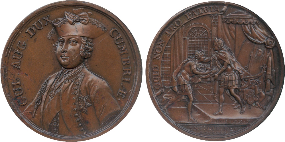 COMMEMORATIVE MEDALS, British Historical Medals, Jacobite, William, Duke of Cumberland, Cumberland