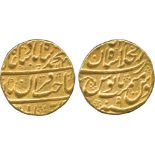 INDIAN COINS, MUGHAL, Muhammad Shah, Gold Mohur, Dar al-Khilafa Shahjahanabad, AH 113x, Year 9, 10.