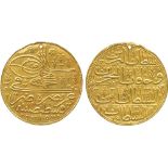 ISLAMIC COINS, OTTOMAN, Ahmad III (1115-1143h), Gold 5-Ziynet Altin, Qustantiniya 1115h, 16.93g (