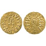 WORLD COINS, SPAIN, Visigoths, Witteric (603-609), Gold Tremissis, Emerita mint, +VVITTERICVS RE+,