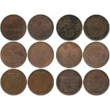 BRITISH TOKENS, 18th Century Tokens, England,  Middlesex, Skidmore’s Churches and Gates, Copper