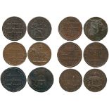 BRITISH TOKENS, 18th Century Tokens, England, Middlesex, Spence, Copper Farthing (6), obv