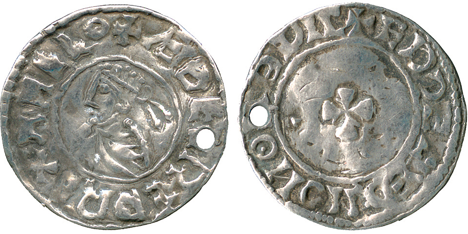 BRITISH COINS, Anglo-Saxon, Aethelred II, Silver Penny, Last Small Cross type (c.1009-1017), Norwich