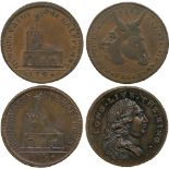 BRITISH TOKENS, 18th Century Tokens, England,  Middlesex, Skidmore, Copper Halfpenny mule (2), obv