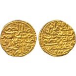 † ISLAMIC COINS, OTTOMAN, Murad III, Gold Sultani, Qustantiniya, 982h, 3.38g (Pere 271). Good very