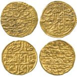 ISLAMIC COINS, OTTOMAN, Selim II (974-982h), Gold Sultani (2), Haleb 974h, Misr 974h (Pere 235,