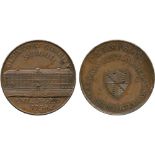 BRITISH TOKENS, 18th Century Tokens, England,  Warwickshire, Birmingham, Kempson’s Buildings series,