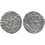 WORLD COINS, CRUSADER COINS OF CYPRUS, Hugh IV, Silver Gros petit, first series, one line at neck,