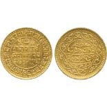 G INDIAN COINS, PRINCELY STATES, Kutch, Pragmalji II, Gold 50-Kori, 1874, 9.36g (SAC KM Y18). Well