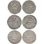 WORLD COINS, ARMENIA, Levon I (King, 1198-1219), ½-Double-Trams (3), king seated facing, holding