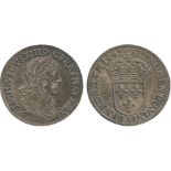 WORLD COINS, FRANCE, Louis XIII (1610-1643), Silver 1/12-Ecu, 1642-A, “point” variety, Paris mint,