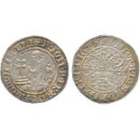 WORLD COINS, RHODES, Juan Fernandez de Heredia (1377-1396), Silver Gigliato, undated, obv Grand