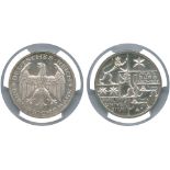 WORLD COINS, GERMANY, Weimar Republic (1919-1933), Silver 3-Marks, 1927A, Berlin, For the 400th