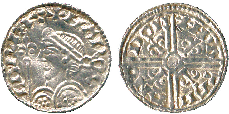 BRITISH COINS, Anglo-Saxon, Harold Harefoot, Silver Penny, Fleur de Lis type, Dorchester mint,