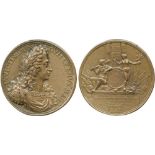 COMMEMORATIVE MEDALS, British Historical Medals, William III, Retort upon Louis XIV, Cast Bronze