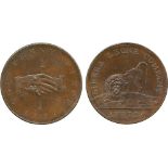 WORLD COINS, SIERRA LEONE, British Colony, Copper Proof Penny, 1791, 30mm (FT 8A; KM 2.2).
