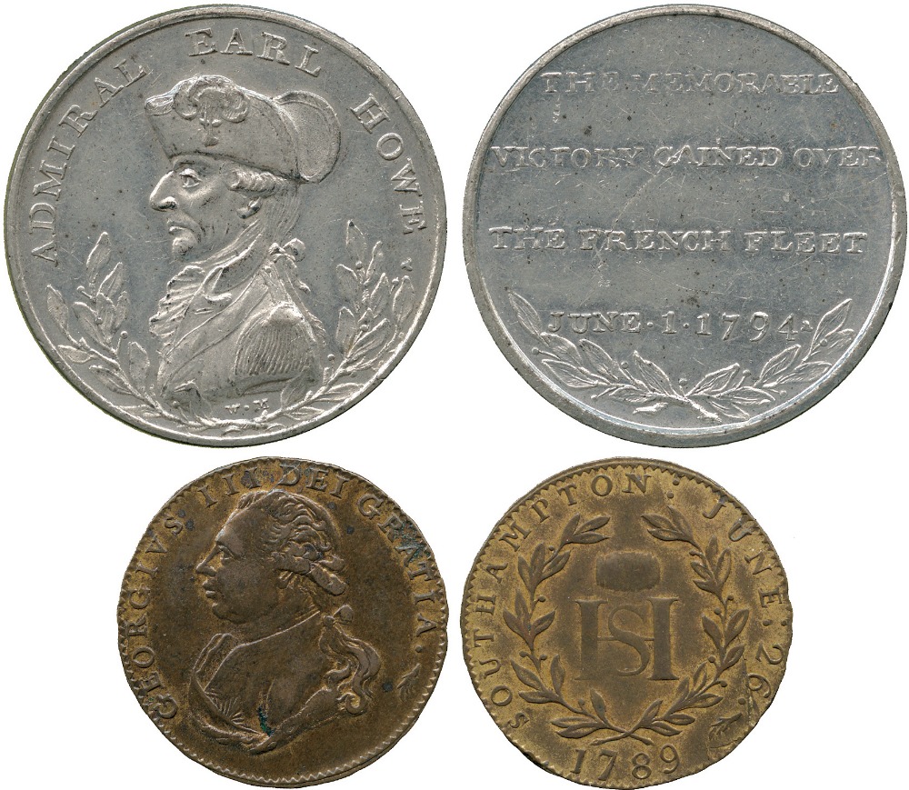 BRITISH TOKENS, 18th Century Tokens, England,  Hampshire, Emsworth, Mossop’s White Metal Medal,