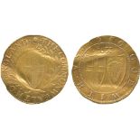 BRITISH COINS, Commonwealth (1649-1660), Gold Unite, 1656, English shield within laurel and palm