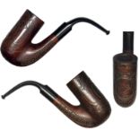 MILITARIA, A Charming Second Boer War Period 'Oom Paul' Style Briarwood Tobacco Pipe, probably